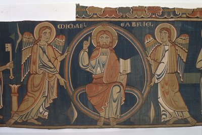 Cristo con los Arcángeles Miguel y Gabriel, 1250 de German School